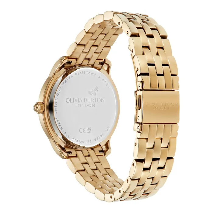 Olivia Burton Color Dial Watches Women 36mm Starlight Color Sweet Mandarin and Gold Bracelet Watch