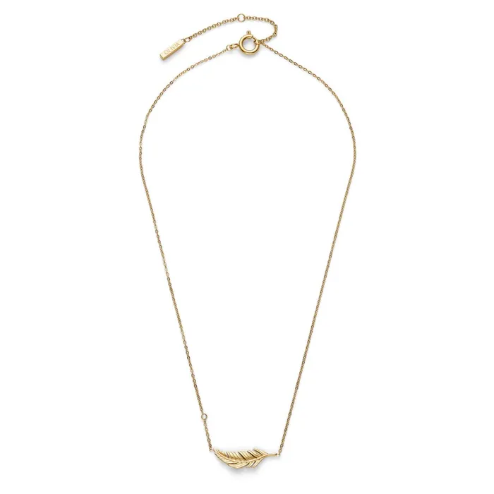 Olivia Burton Necklaces Women Feather Gold Plated Necklace