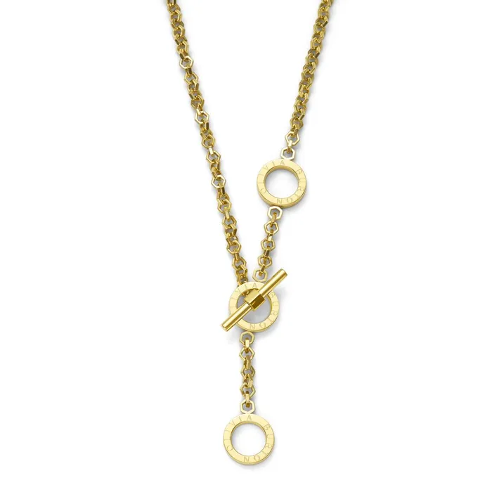 Olivia Burton Necklaces Women Honeycomb Toggle Gold Plated Necklace