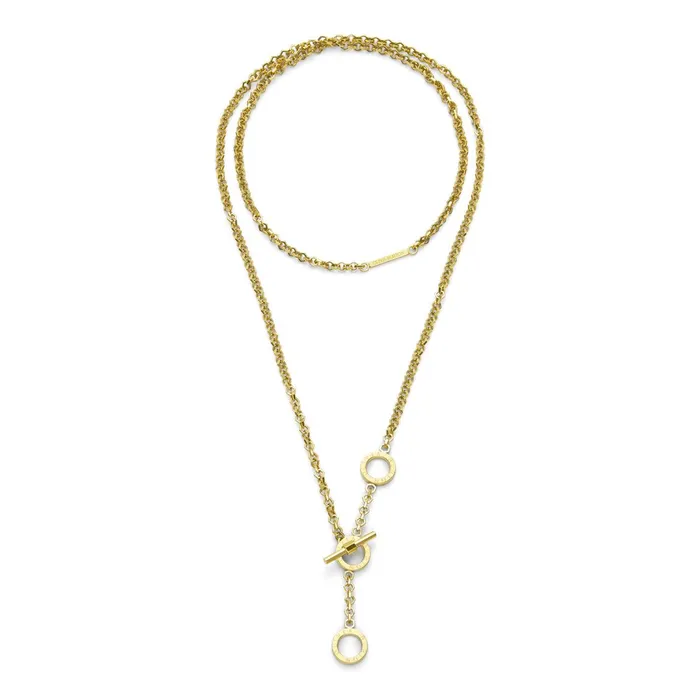 Olivia Burton Necklaces Women Honeycomb Toggle Gold Plated Necklace