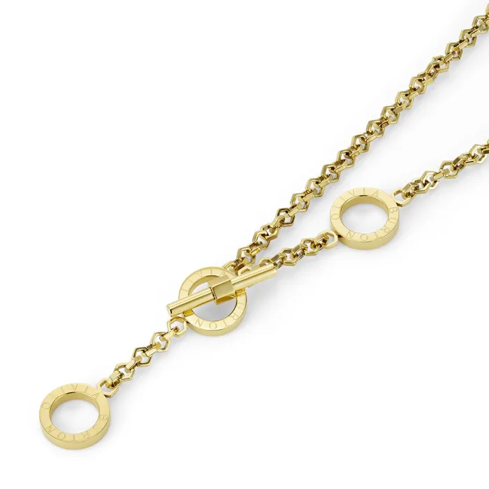 Olivia Burton Necklaces Women Honeycomb Toggle Gold Plated Necklace