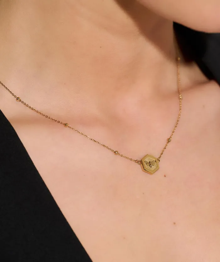 Olivia Burton Necklaces Women Minima Bee Gold Pendant Necklace