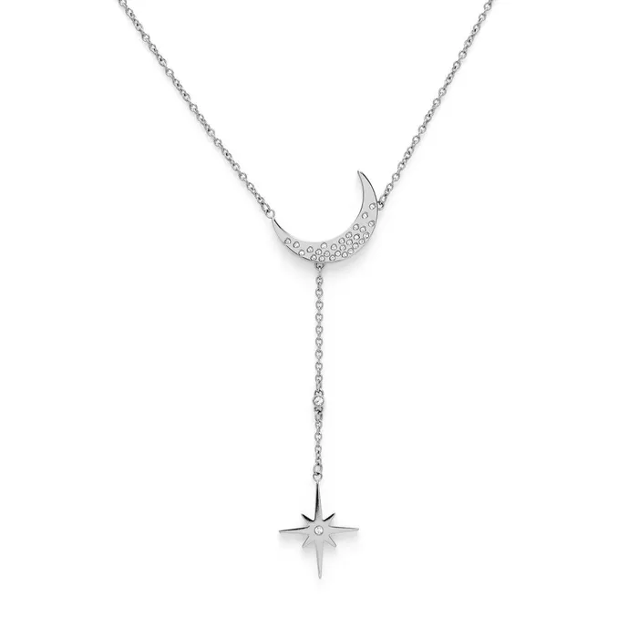 Olivia Burton Necklaces Women North Star and Moon Silver Necklace