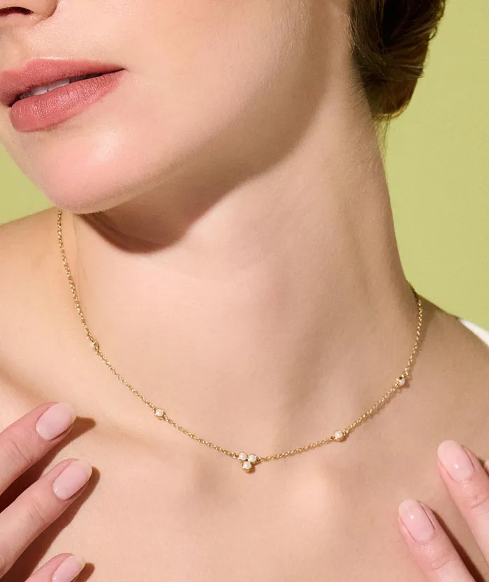 Olivia Burton Necklaces Women Pearl Cluster Gold Necklace