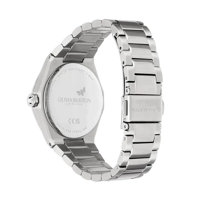 Olivia Burton Sports Luxe Watches Women 33mm Hexa Blush and Silver Bracelet Watch