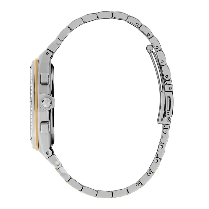 Olivia Burton Sports Luxe Watches Women 38mm Hexa MultiFunction White and Two Tone Bracelet Watch