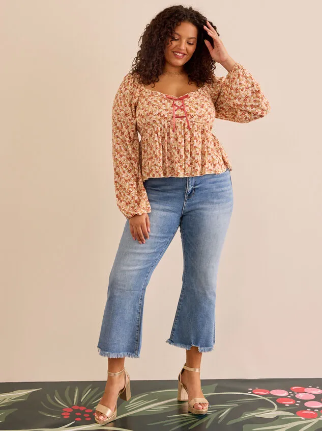 Olivia Cropped Flare Jeans Mediumwash Women Altar039d State Bottoms