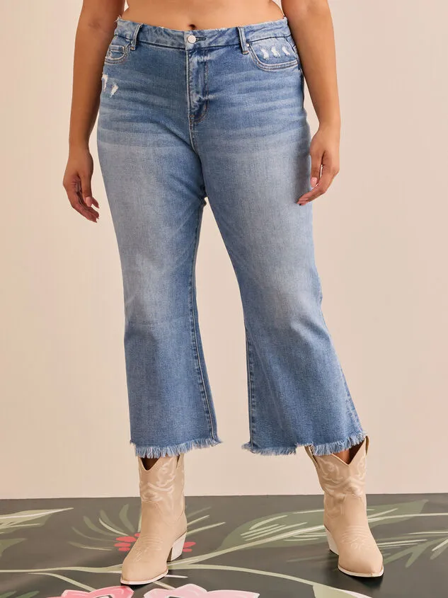 Olivia Cropped Flare Jeans Mediumwash Women Altar039d State Bottoms Olivia Cropped Flare Jeans Mediumwash Women Altar039d State Bottoms