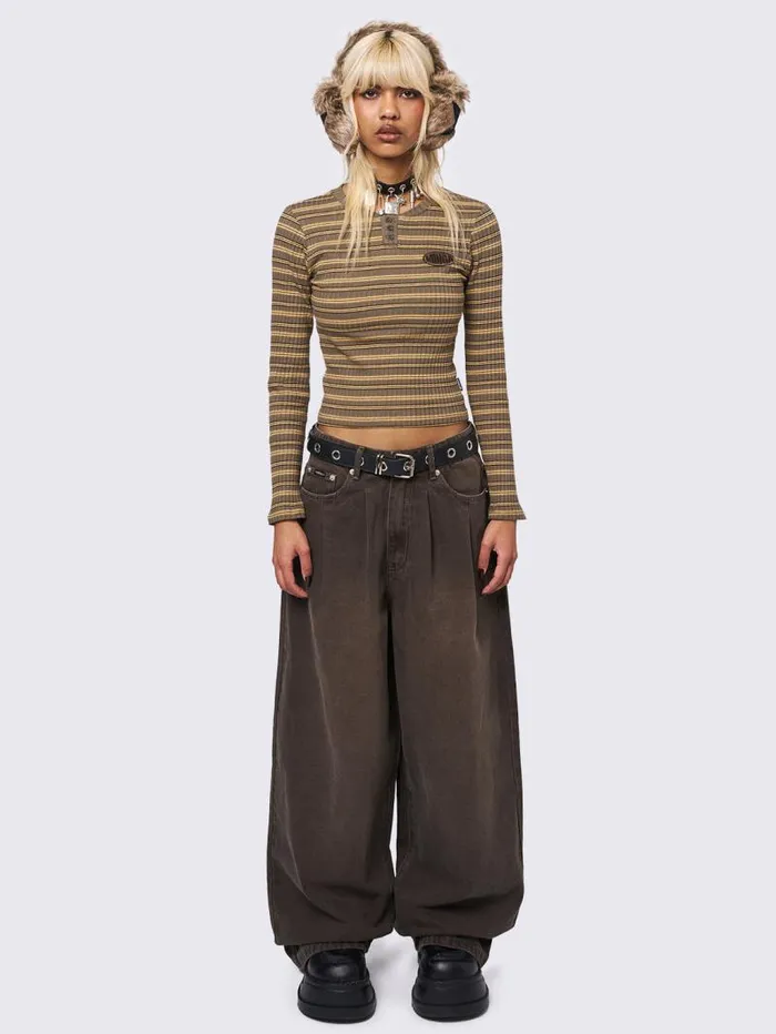 Ollie Brown Baggy Pants Women Minga London Bottoms