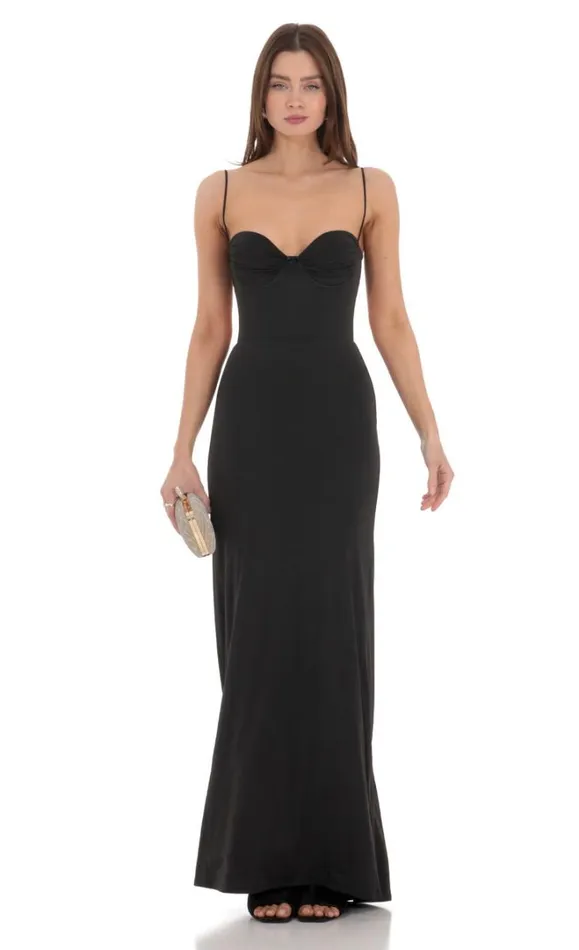 Open Back Mermaid Maxi Dress Black Women LUCY IN THE SKY Maxi Dresses Open Back Mermaid Maxi Dress Black Women LUCY IN THE SKY Maxi Dresses