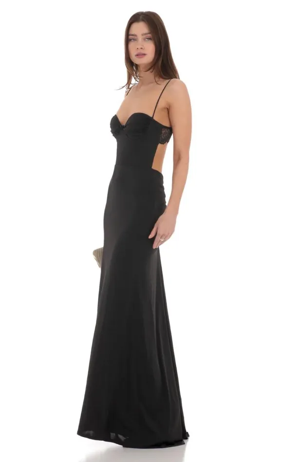 Open Back Mermaid Maxi Dress Black Women LUCY IN THE SKY Maxi Dresses Open Back Mermaid Maxi Dress Black Women LUCY IN THE SKY Maxi Dresses
