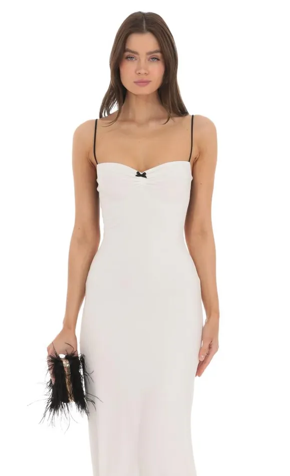Open Back TwoToned Maxi Dress White Women LUCY IN THE SKY Maxi Dresses Open Back TwoToned Maxi Dress White Women LUCY IN THE SKY Maxi Dresses