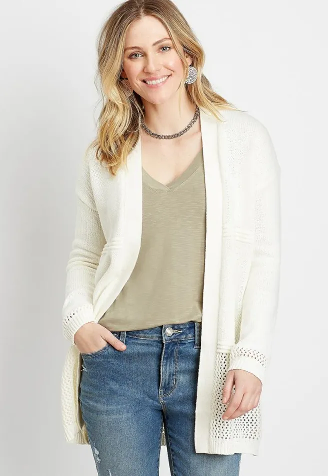 Open Stitch Cardigan Women Maurices Tops