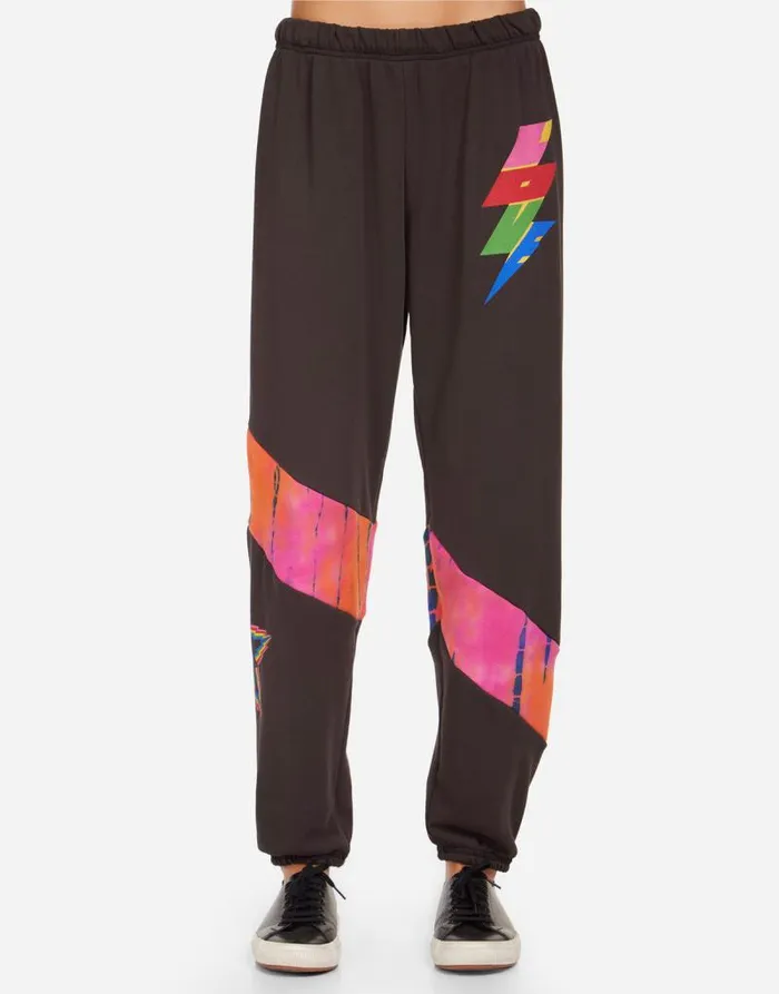 Ophelia Rainbow Lightning Star Onyx Women Lauren Moshi Long Sweatpants