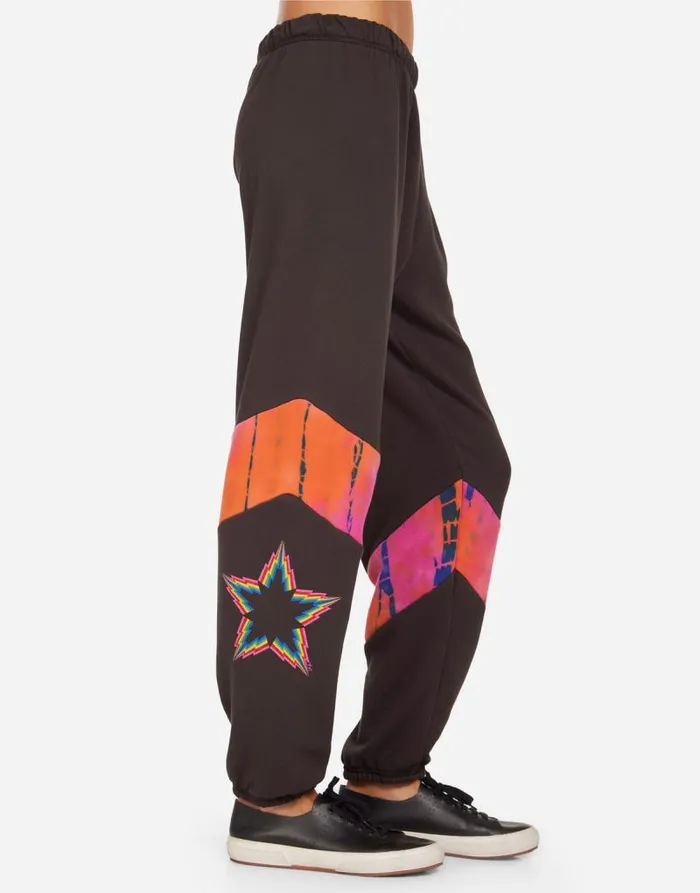 Ophelia Rainbow Lightning Star Onyx Women Lauren Moshi Long Sweatpants