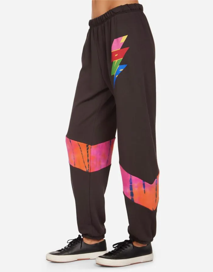 Ophelia Rainbow Lightning Star Onyx Women Lauren Moshi Long Sweatpants