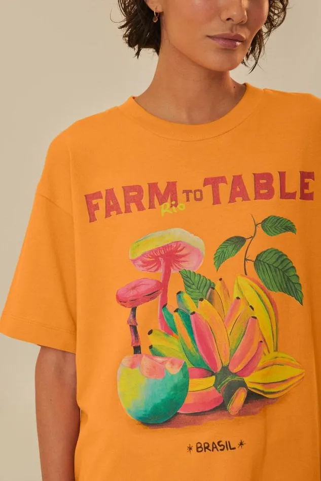 Orange Farm Rio To Table Organic Cotton TShirt Women FARM Rio Tshirts