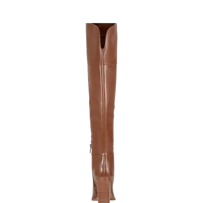 OTK Boots Lasli Over the Knee Boot Brown Leather 8211 Marc Fisher Women