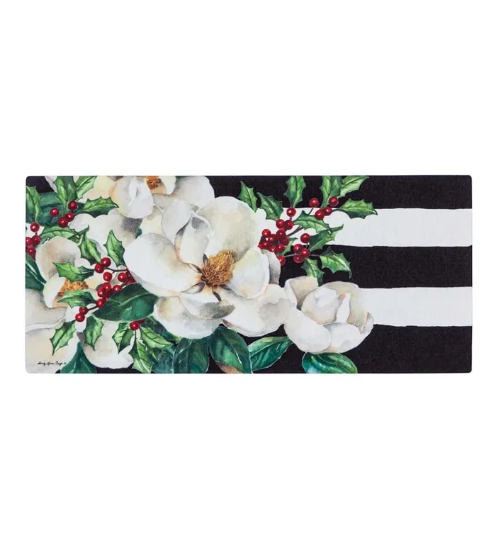 Outdoor Living Holiday Magnolias Sassafras Switch Mat Plow and Hearth Doormats and Boot Trays Outdoor Living Holiday Magnolias Sassafras Switch Mat Plow and Hearth Doormats and Boot Trays