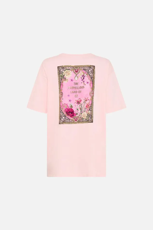 OVERSIZED BAND TEE PINK TOTALLY OZMOPOLITAN Totally Ozmopolitan Womens Camilla Tees
