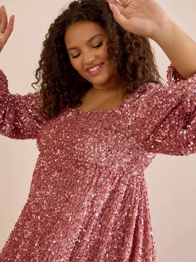 Page Sequin Babydoll Mini Dress Dustypink Women Altar039d State Dresses Page Sequin Babydoll Mini Dress Dustypink Women Altar039d State Dresses