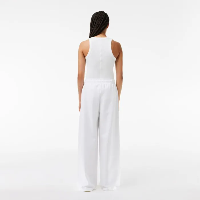 Pants and Leggings Women Lacoste Women039s Double Face Sweatpants White 001