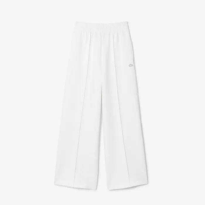 Pants and Leggings Women Lacoste Women039s Double Face Sweatpants White 001