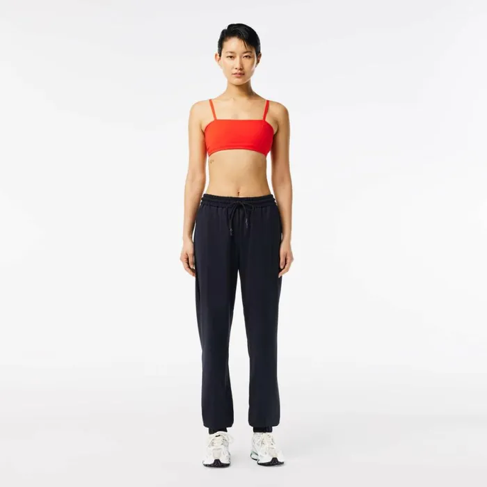 Pants and Leggings Women Lacoste Women039s Draped Wool Blend Joggers Abysm Blue Hde
