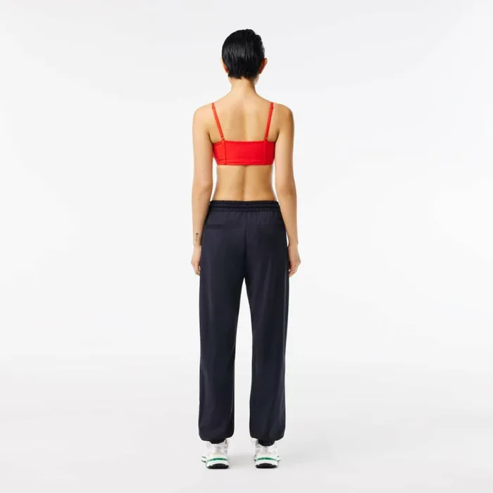 Pants and Leggings Women Lacoste Women039s Draped Wool Blend Joggers Abysm Blue Hde