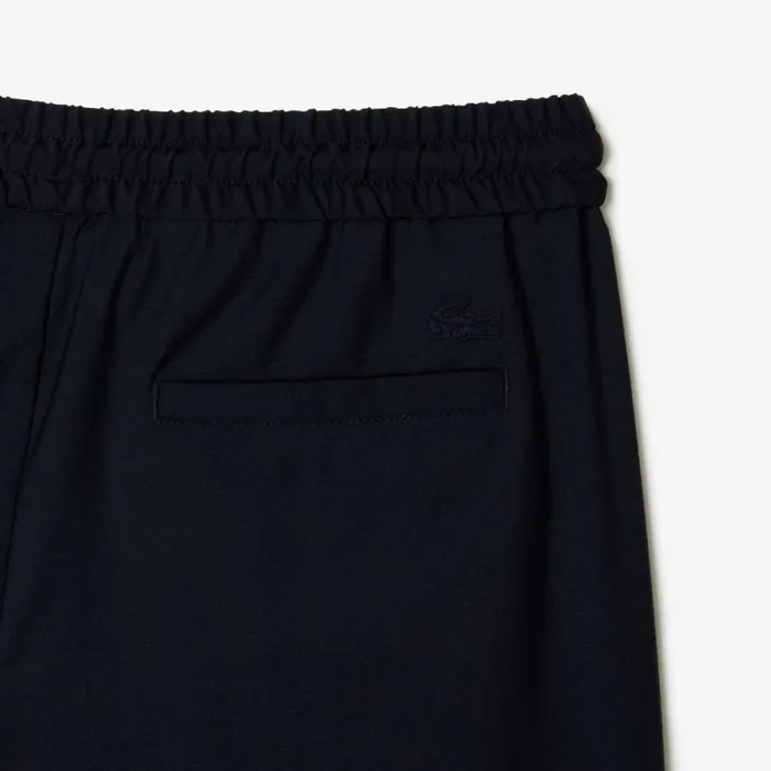 Pants and Leggings Women Lacoste Women039s Draped Wool Blend Joggers Abysm Blue Hde