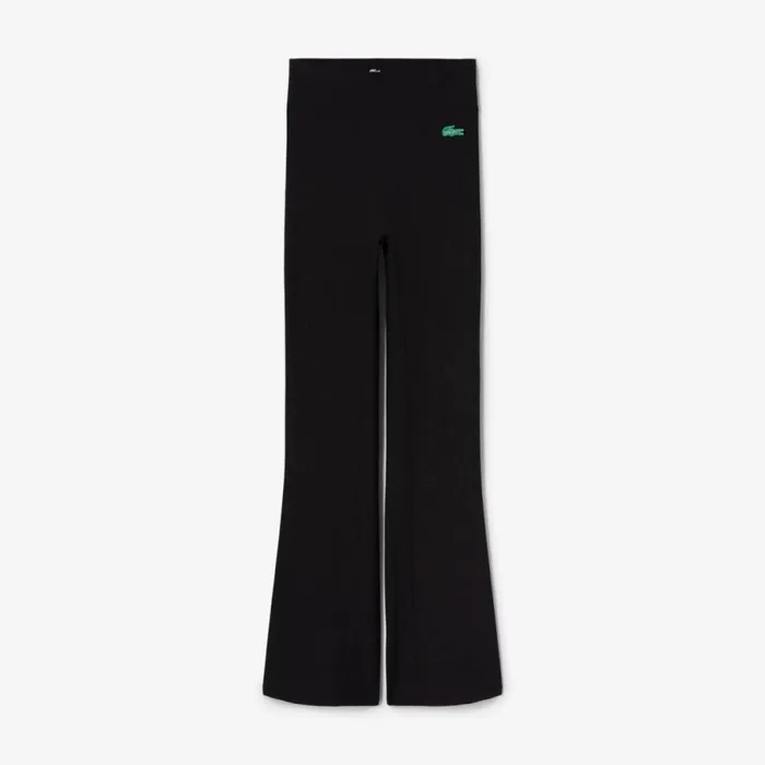 Pants and Leggings Women Lacoste Women039s Lacoste X Bandier Ribbed Flare Pants Black 031