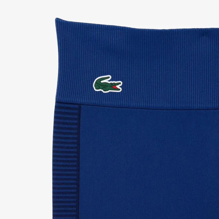 Pants and Leggings Women Lacoste Women039s Seamless MoistureWicking Sports Leggings Methylene Blue F9f