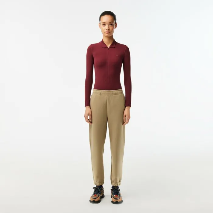Pants and Leggings Women Lacoste Womens Blended Cotton Sweatpants Beige Cb8