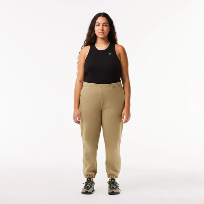 Pants and Leggings Women Lacoste Womens Blended Cotton Sweatpants Beige Cb8