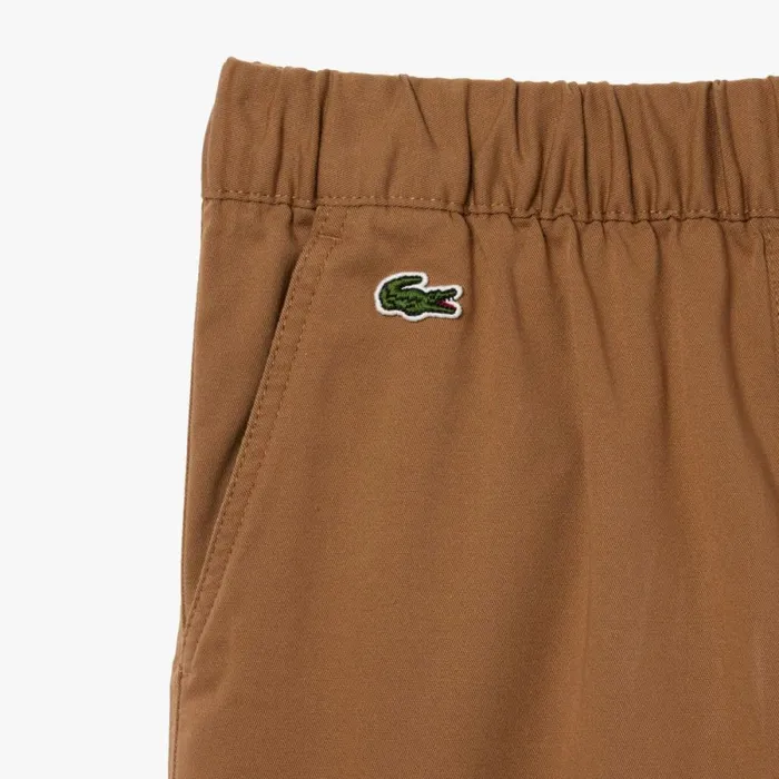 Pants and Shorts Kids Lacoste Kids039 Lightweight Gabardine Cargo Pants Brown Six