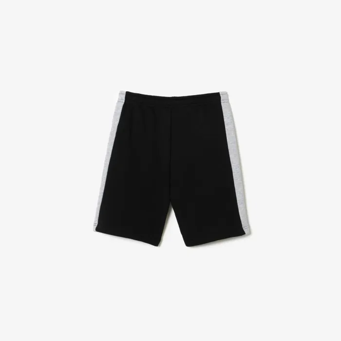 Pants and Shorts Kids Lacoste Kids Striped Organic Cotton Shorts Black Grey Chine Snp