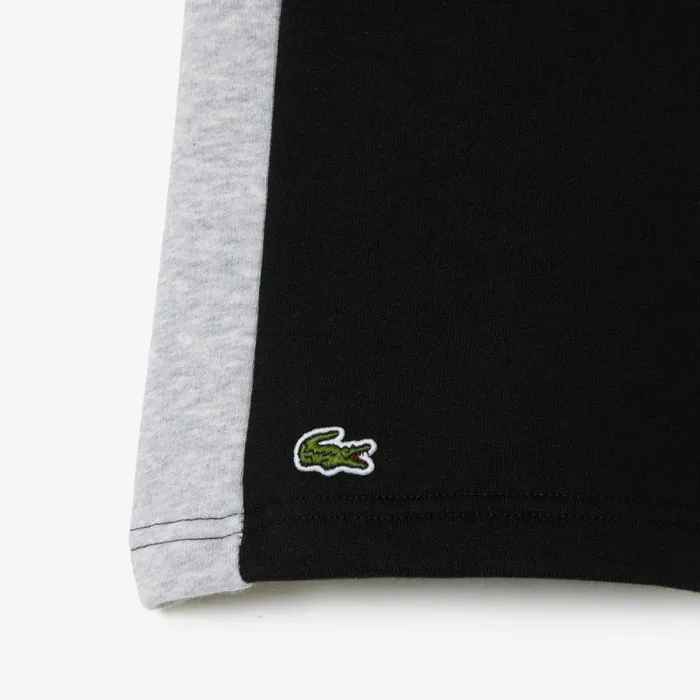 Pants and Shorts Kids Lacoste Kids Striped Organic Cotton Shorts Black Grey Chine Snp