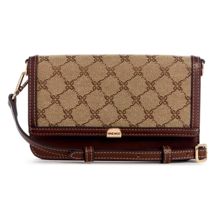 Park Slope Phone Wallet Crossbody Mocha Logomahogany Women Nine West Crossbody