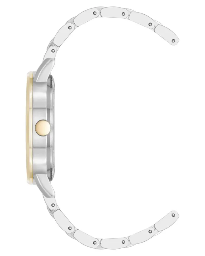 Patterned Dial Bracelet Watch Twotone Women Nine West Straps Patterned Dial Bracelet Watch Twotone Women Nine West Straps