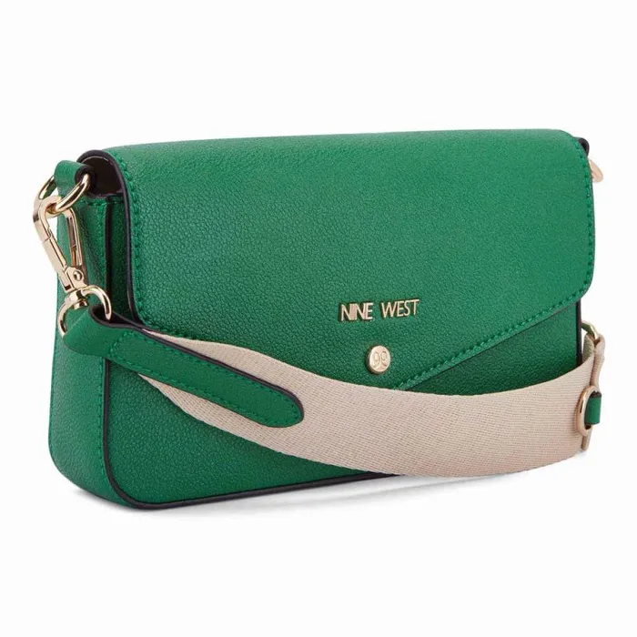 Peaches Crossbody Flap With Card Case Green Women Nine West Crossbody Peaches Crossbody Flap With Card Case Green Women Nine West Crossbody