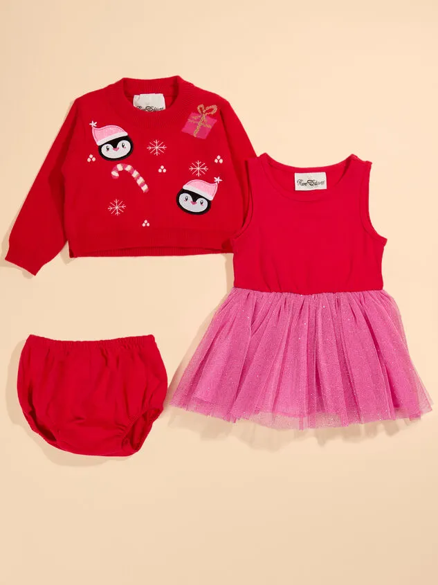 Penguin Christmas Baby Sweater And Tutu Skirt Set Hotpink Girl Altar039d State Playwear Penguin Christmas Baby Sweater And Tutu Skirt Set Hotpink Girl Altar039d State Playwear