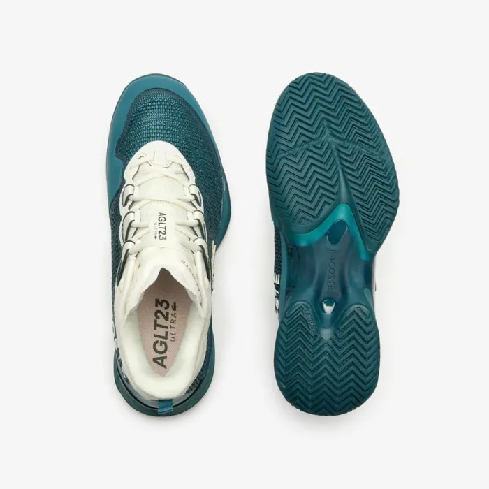 Performance Men Lacoste Men039s AGLT23 Ultra Tennis Shoes Dk Grnoff Wht 12153