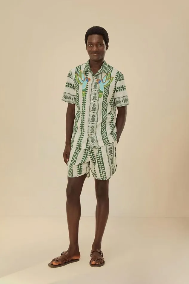 Pineapple Jacquard Shorts Women FARM Rio Shorts