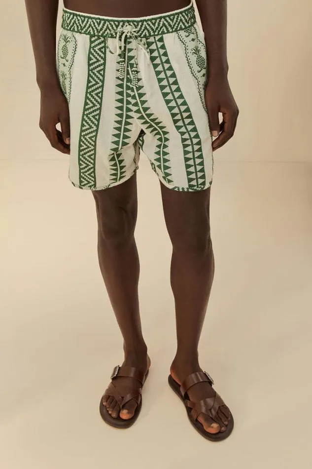 Pineapple Jacquard Shorts Women FARM Rio Shorts