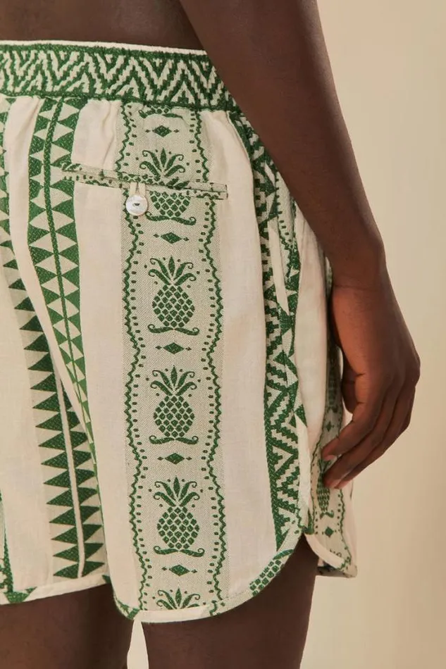 Pineapple Jacquard Shorts Women FARM Rio Shorts