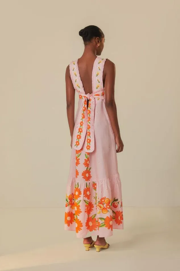 Pink Papaya Salad Maxi Dress Women FARM Rio Maxi Dresses