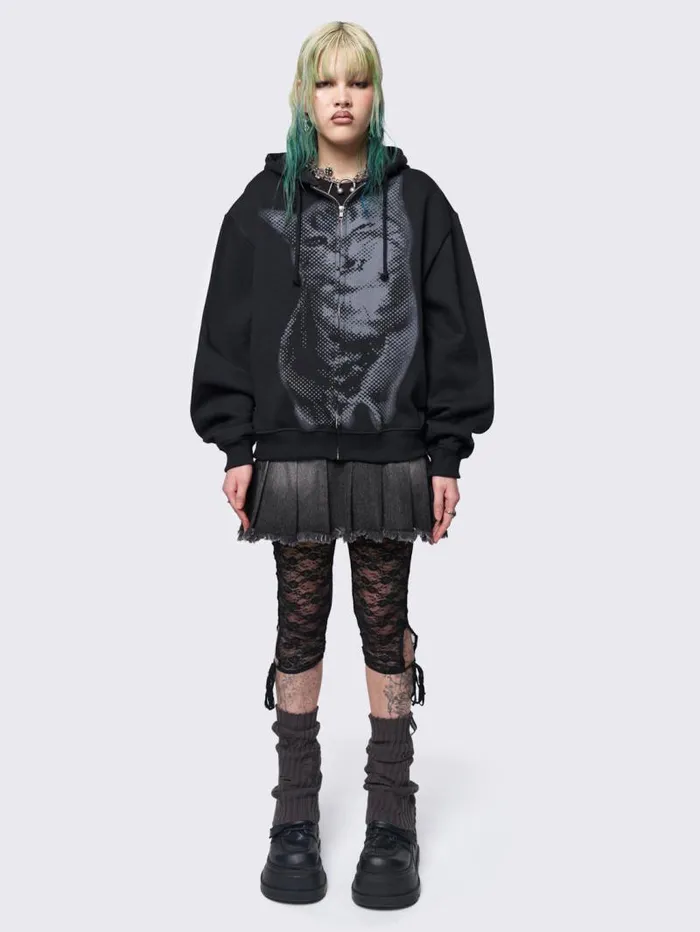 Pixel Kitty Zip Up Hoodie Women Minga London Sweatshirts and Hoodies