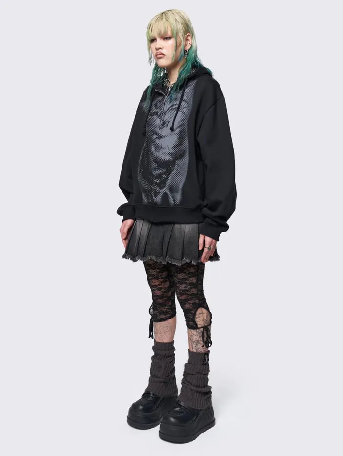Pixel Kitty Zip Up Hoodie Women Minga London Sweatshirts and Hoodies