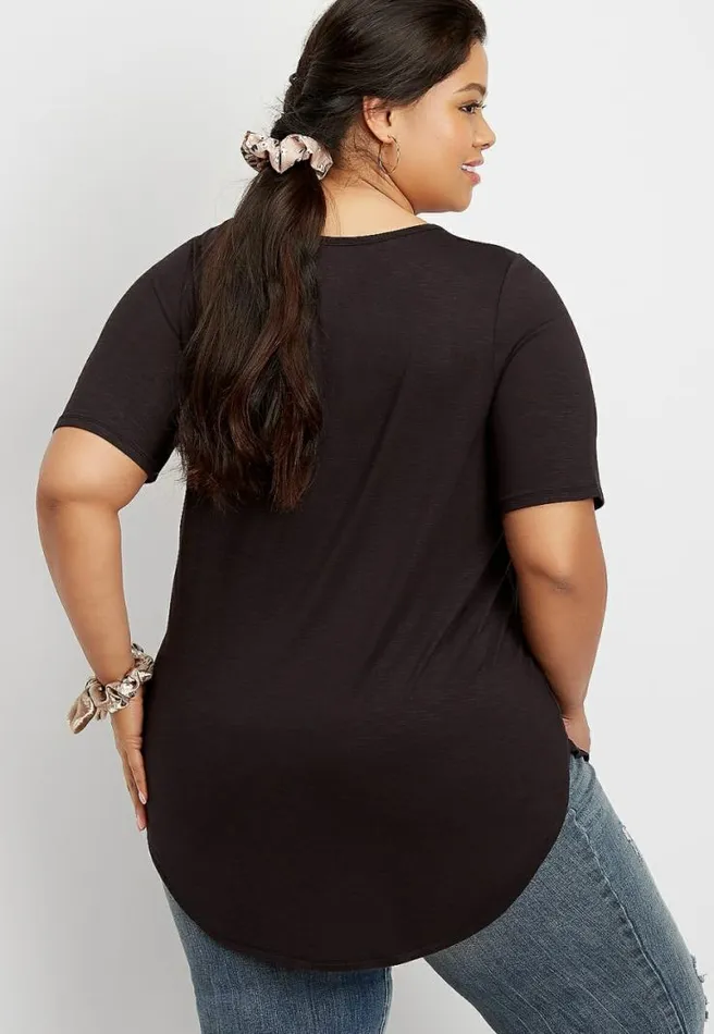Plus Size 247 Flawless Solid Tunic Tee Women Maurices Plus Tops