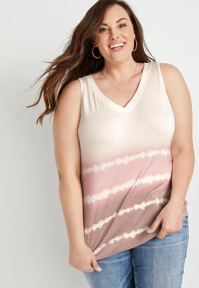 Plus Size 247 Ombre Tie Dye Tank Top Women Maurices Plus Tops
